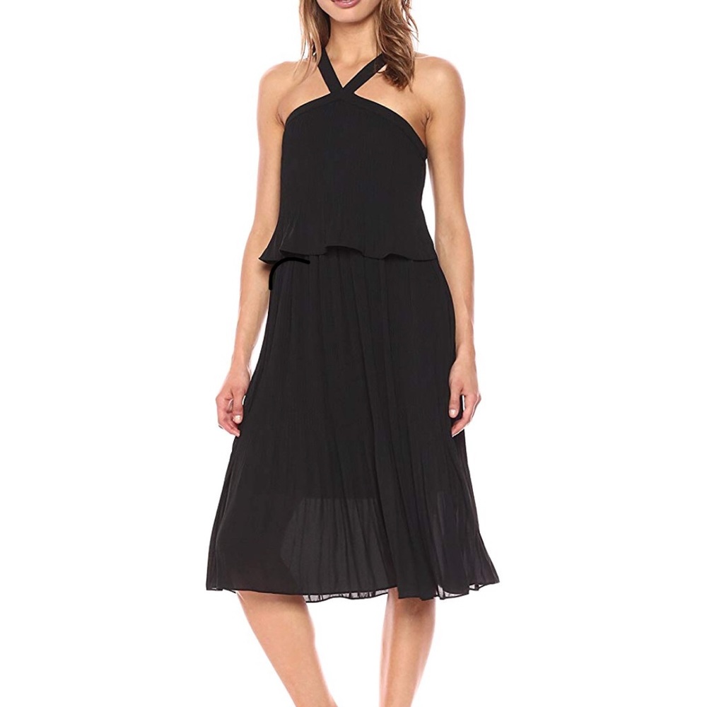 Bebe NWT Black Pleated Dress Size 2